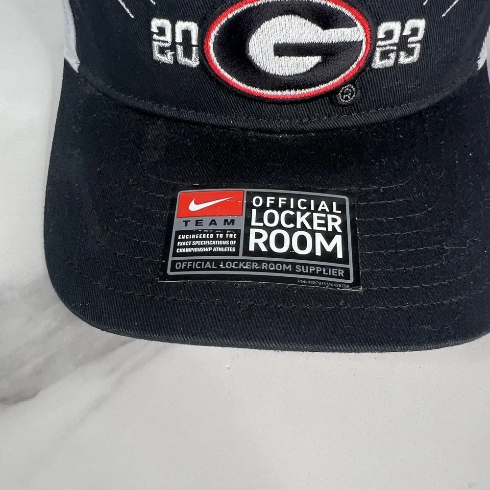 Georgia Bulldogs Hat Cap Snap Back NCAA‎ Football Champs 2023 Nike Mens